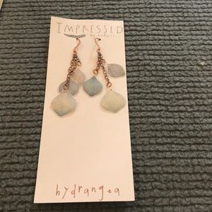 Real pressed plant earrings